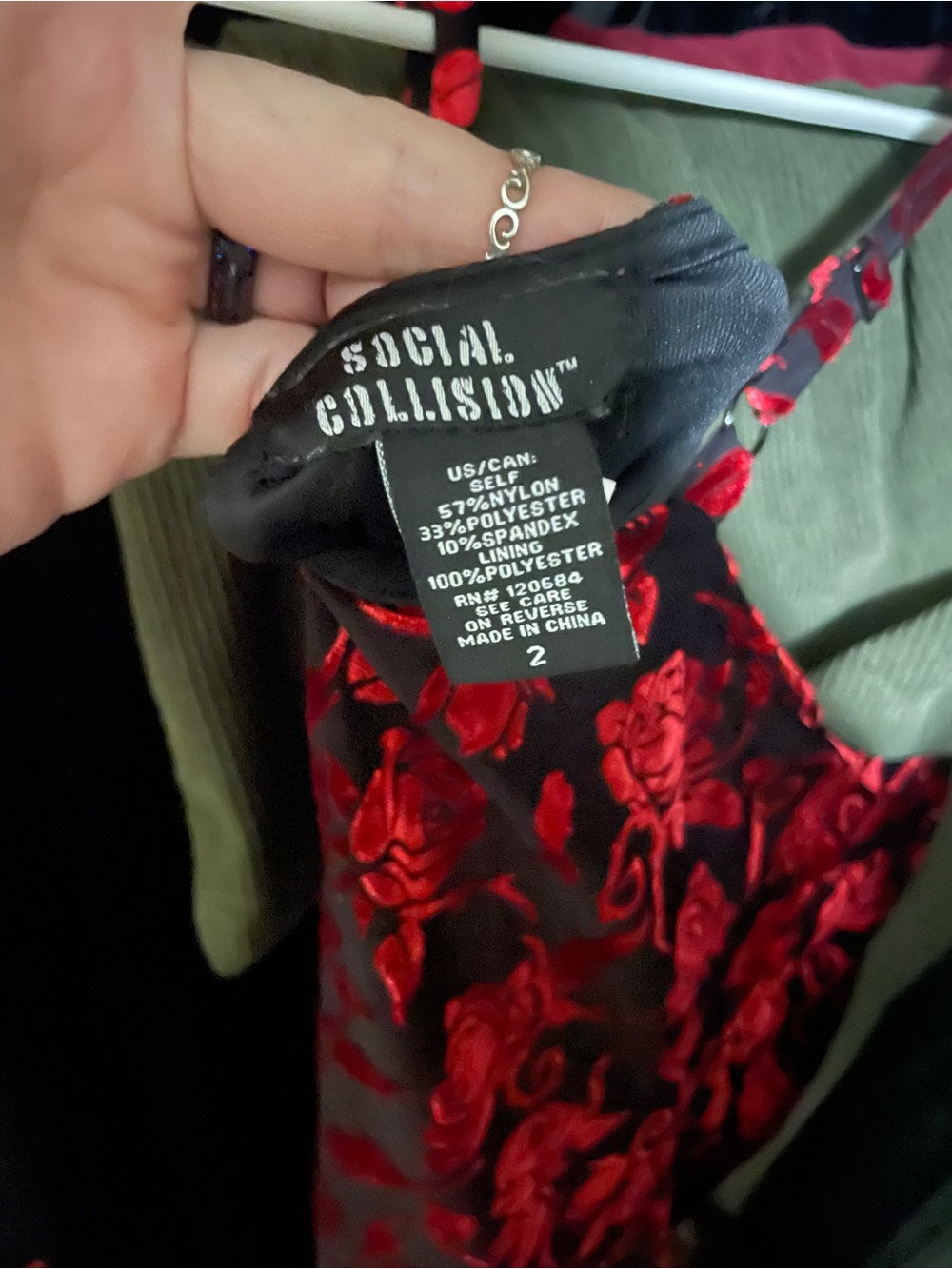 Red Rose Velvet Maxi Slip Dress - Picture 2 of 2